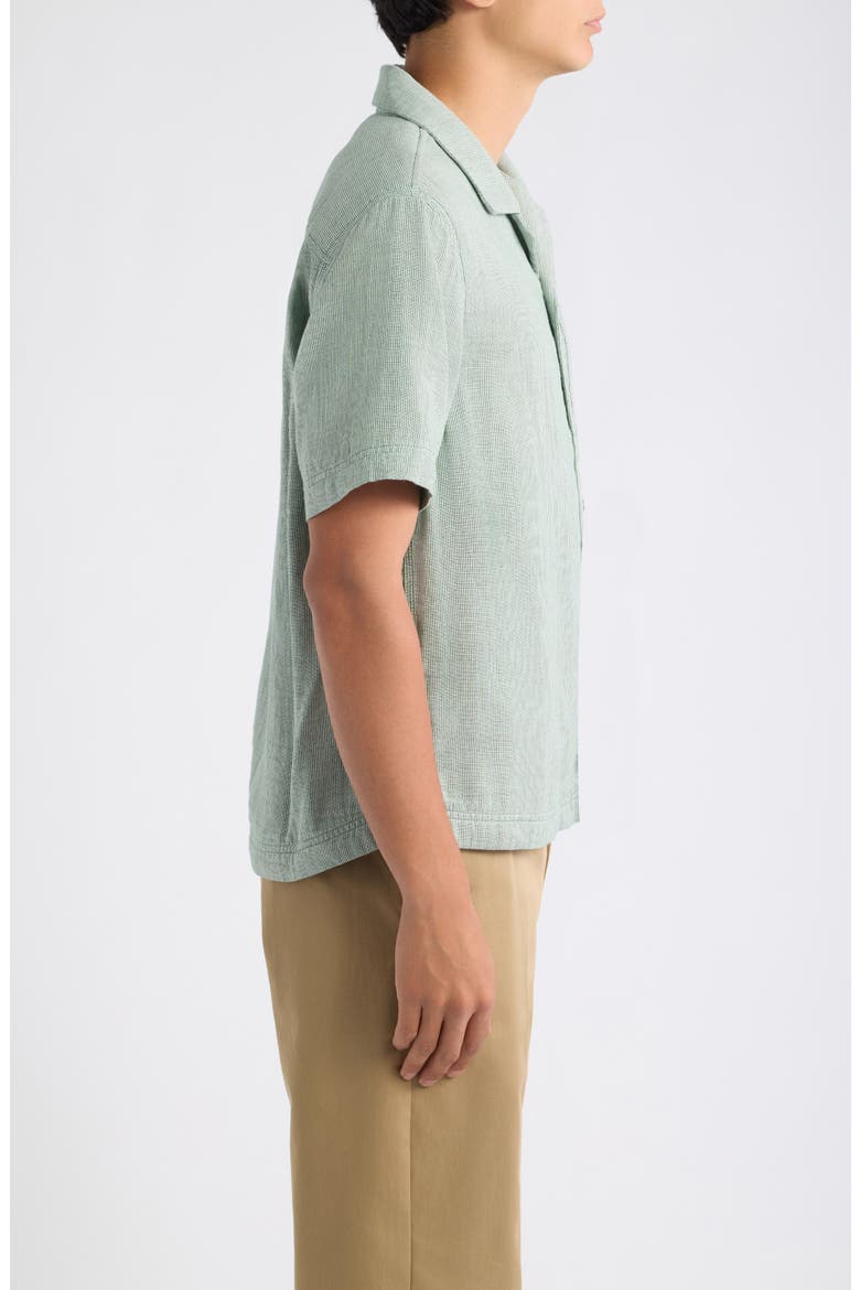 The Cliffs Summer Cloth Camp Shirt, Alternate, color, IRISH RACING GREEN STRIPE