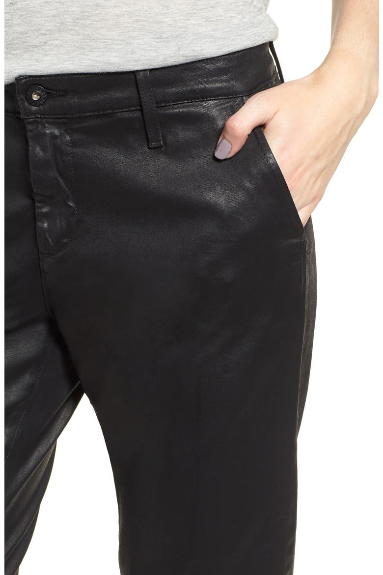 Caden Crop Twill Trousers, Alternate, color, LEATHERETTE LIGHT