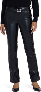 NYDJ Marilyn Faux Leather Straight Leg Pants
