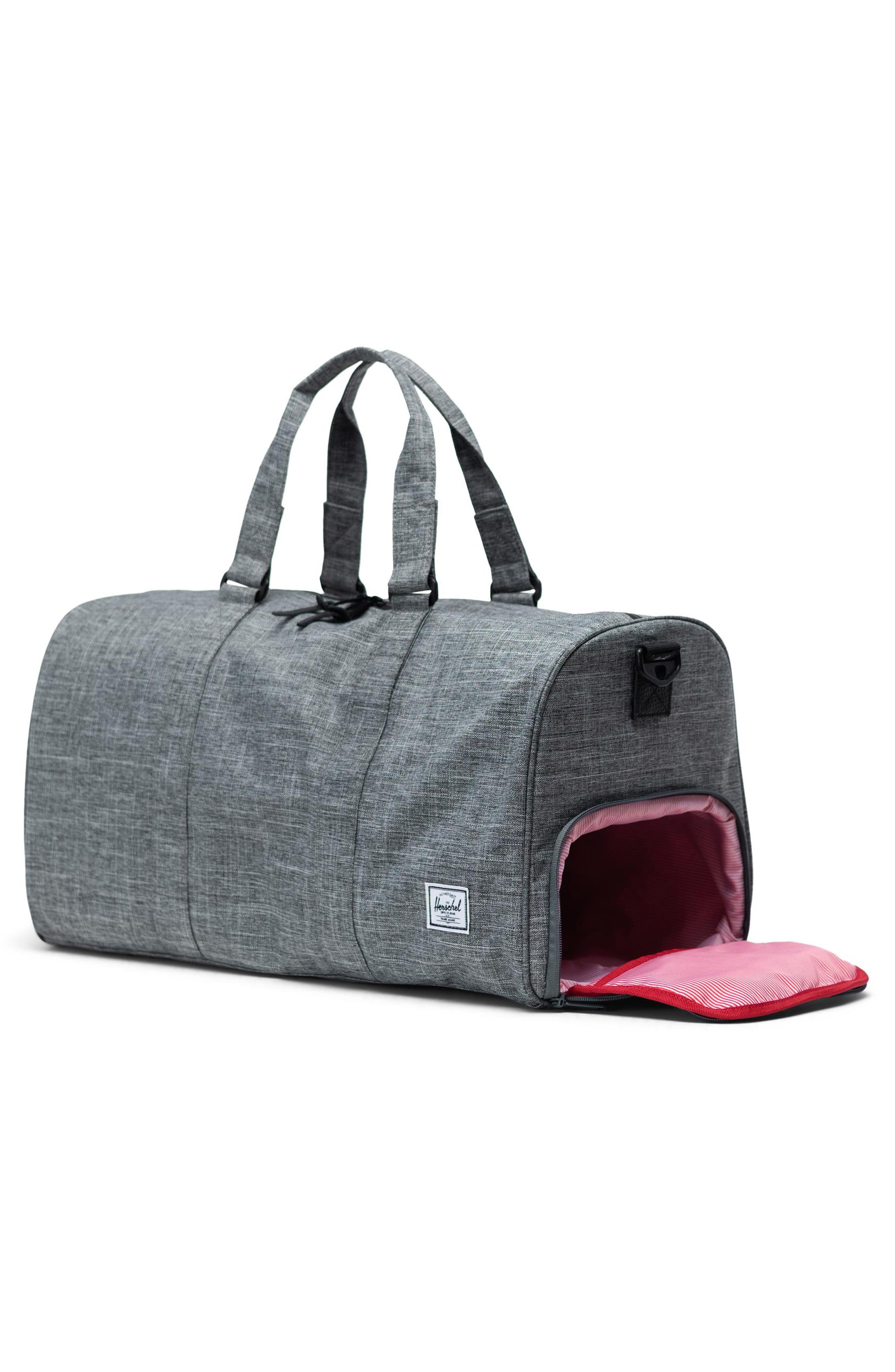 Novel Duffle Bag, Alternate, color, RAVEN CROSSHATCH