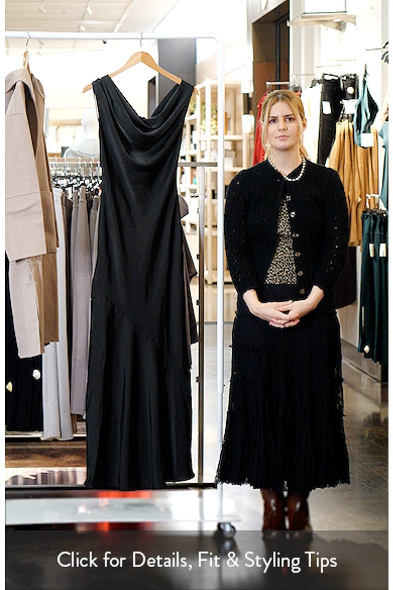 Varya Cowl Neck Satin Maxi Slipdress video