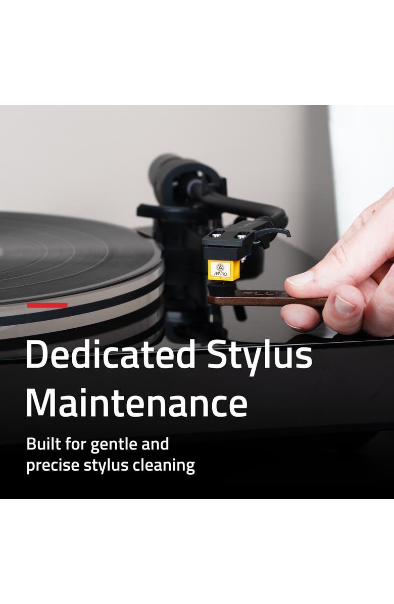 Fluance Turntable Stylus Cleaning Brush - Removes Dust from Record Player Needle, Alternate, color, Natural Walnut
