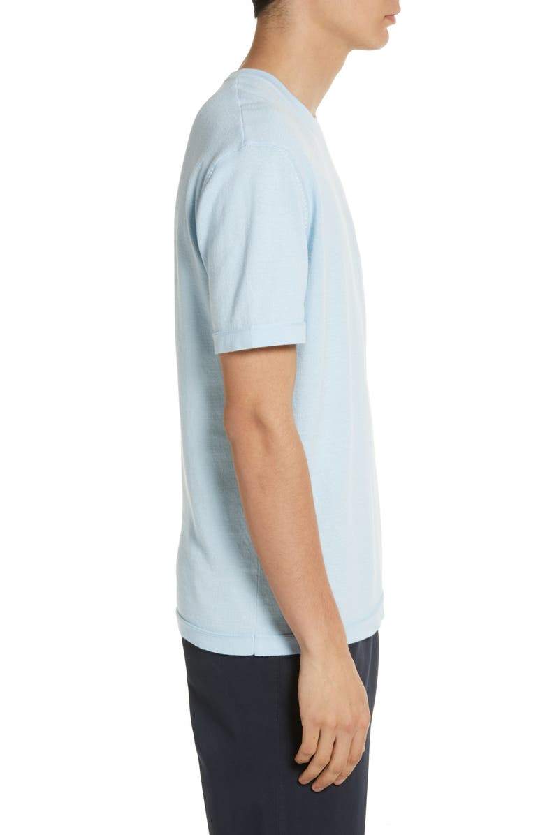 BOSS Tameo Cotton & Linen T-Shirt, Alternate, color, Light/ Pastel Blue