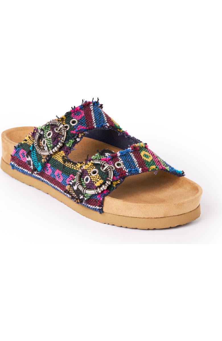 Minnetonka Georgine Slide Sandal, Main, color, Shadow Geo