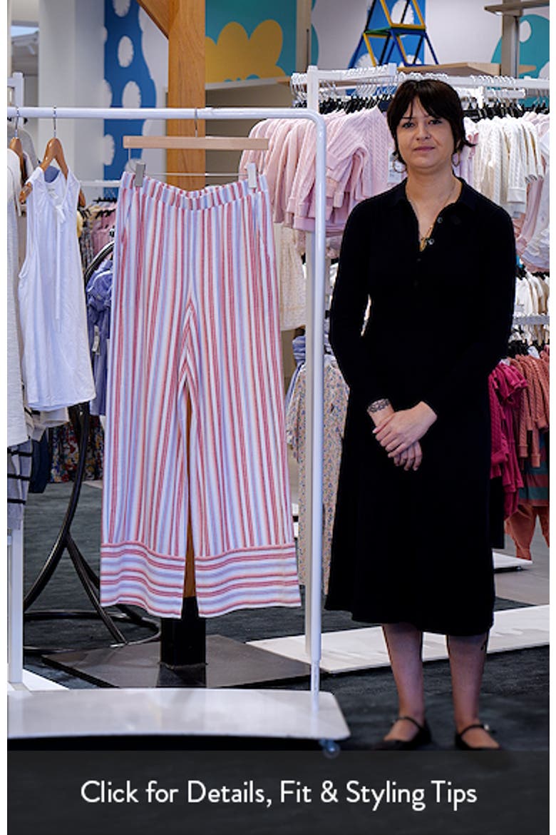 Stripe Linen Blend Wide Leg Pants video