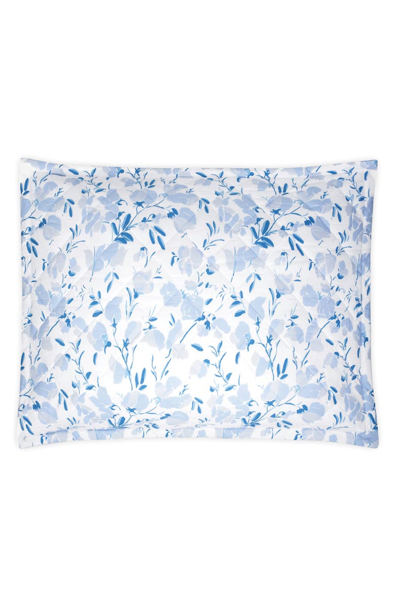 Matouk Alexandra Quilted Sham, Main, color, Sky