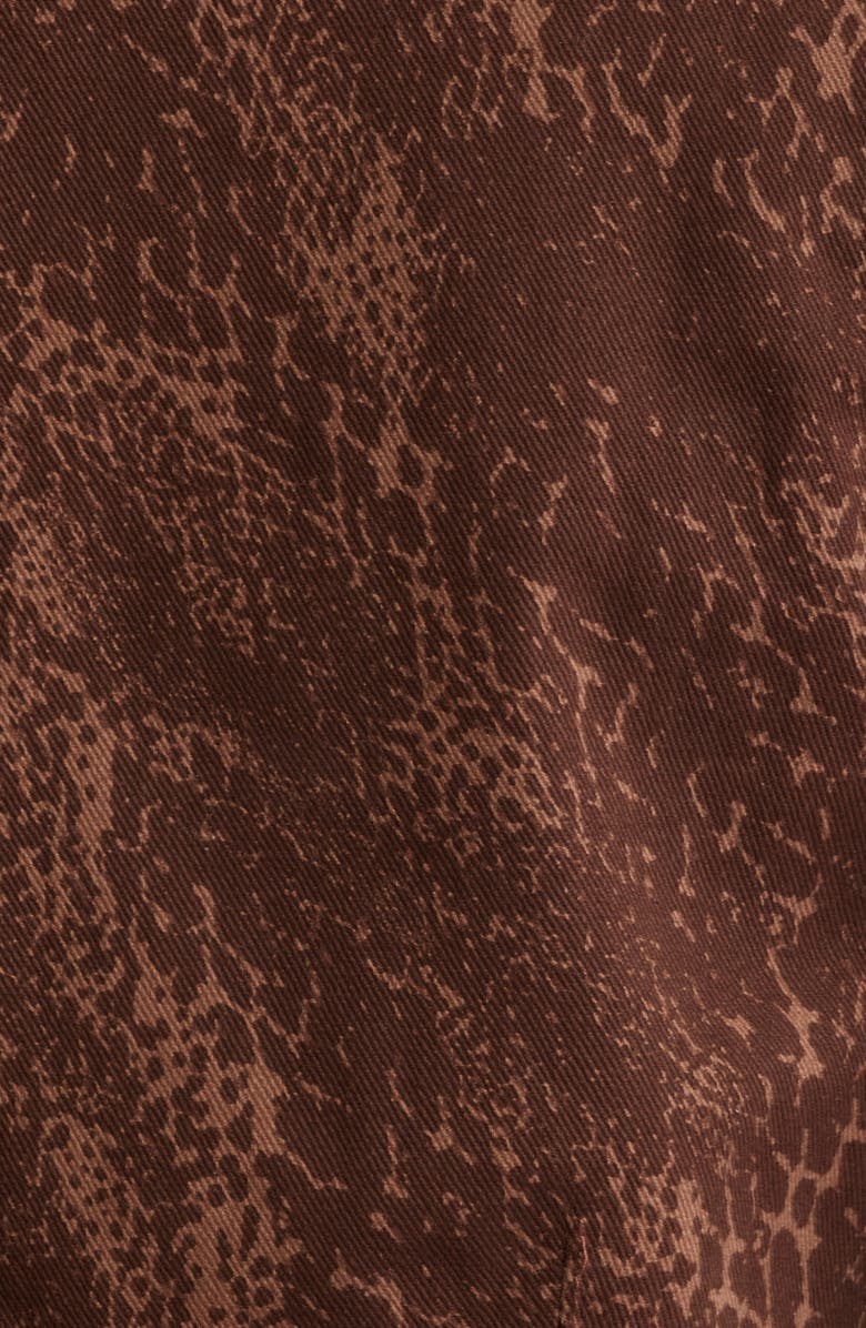 CITY BLUES Flap Pocket Denim Blazer, Alternate, color, Brown