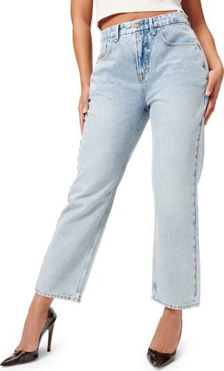 Good American '90s Duster Straight Leg Jeans Nordstromrack
