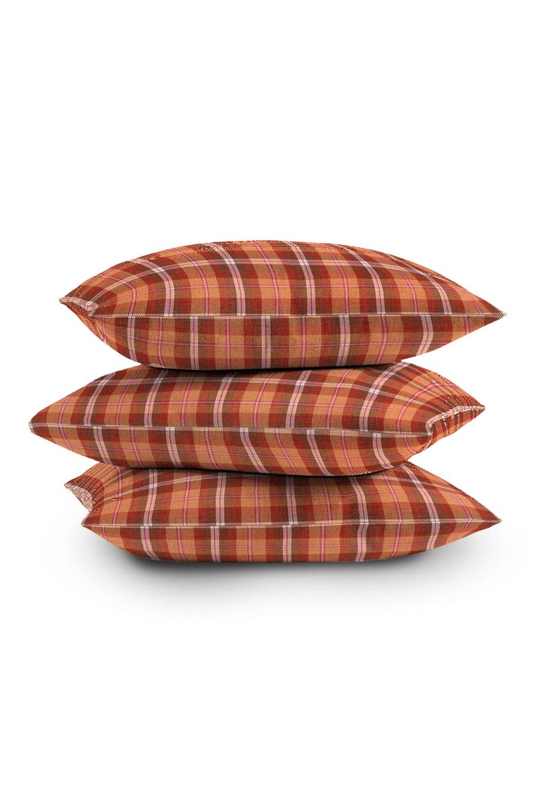 Glen Plaid Throw Pillow, Alternate, color, GLEN PLAID PEACH