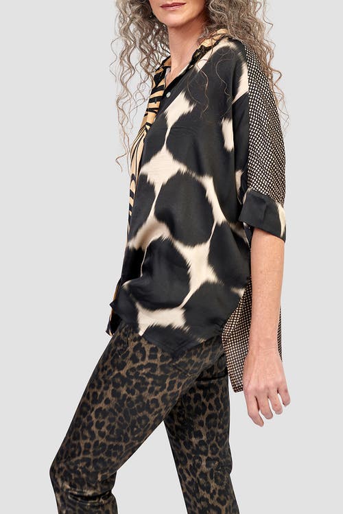 ALEMBIKA ALEMBIKA SERENE MIXED PRINT BUTTON-UP SHIRT