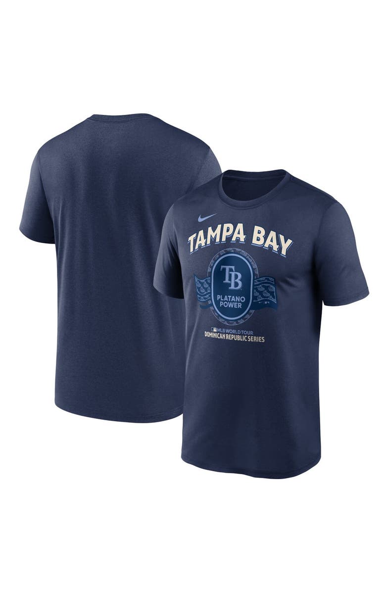 Nike Men's Nike Navy Tampa Bay Rays Dominican Republic Series Legend T-Shirt, Alternate, color, Navy