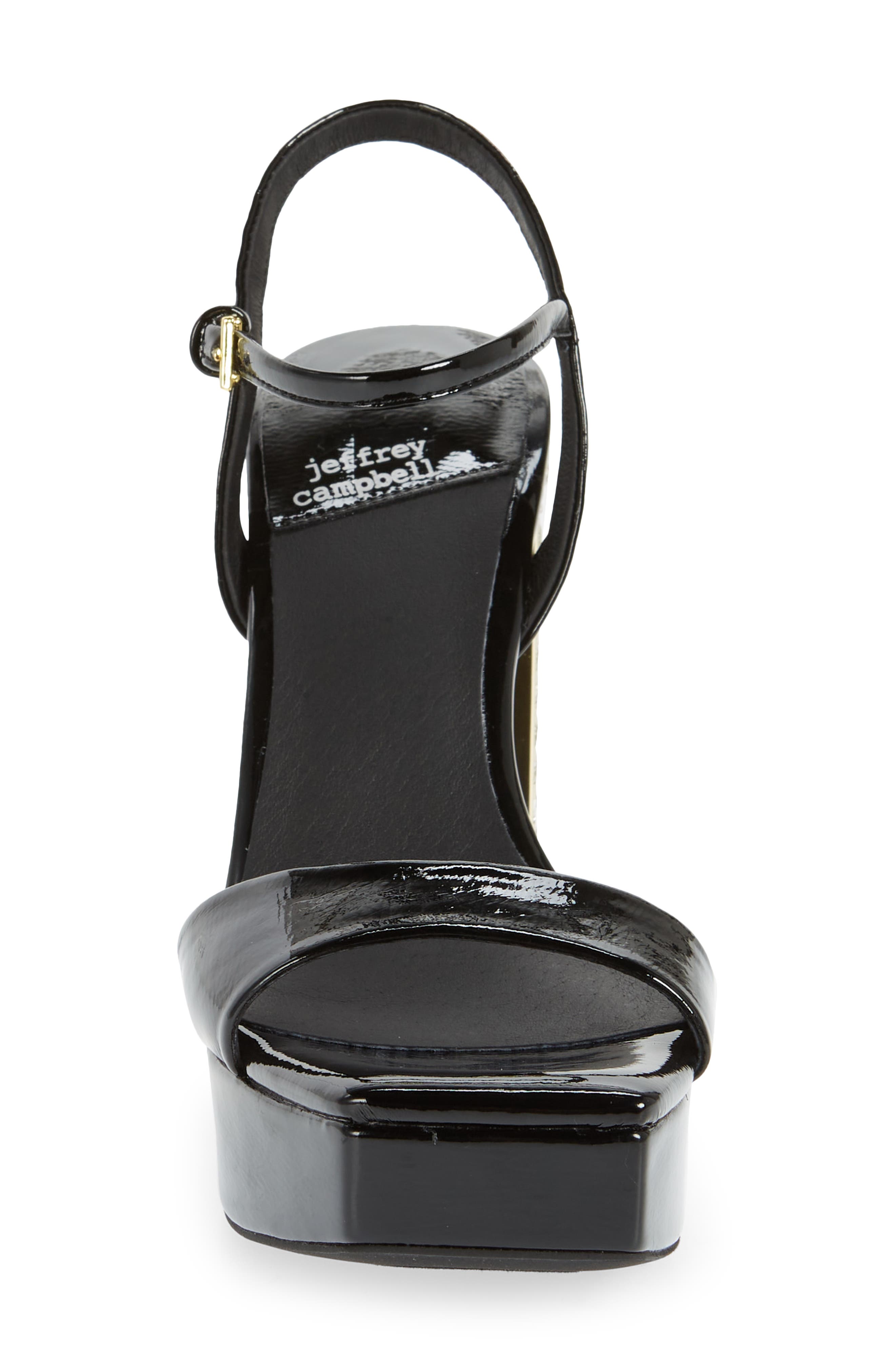 Dias Ankle Strap Sandal, Alternate, color, BLACK CRINKLE PATENT