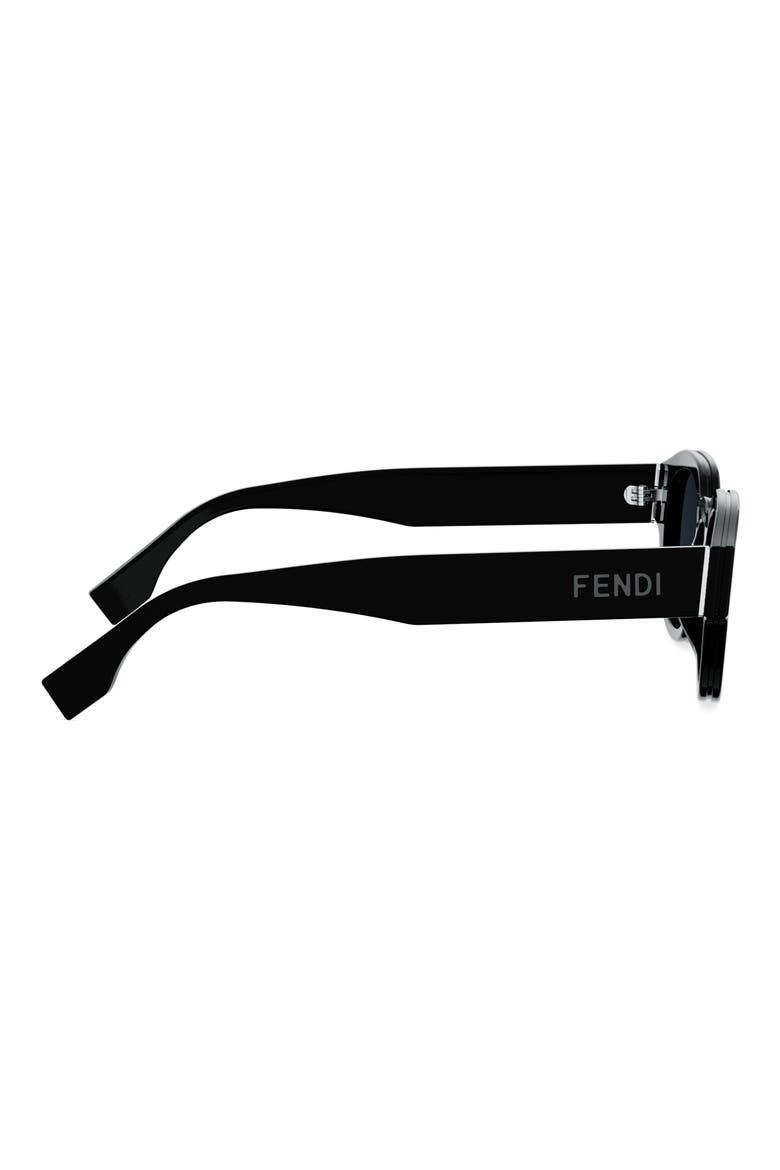 Signature 48mm Small Phantos Sunglasses, Alternate, color, SHINY BLACK / SMOKE