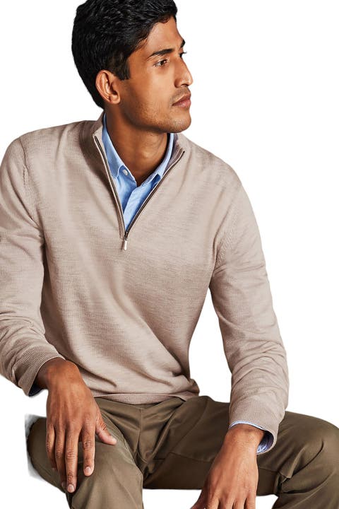Pure Merino Zip Neck Sweater