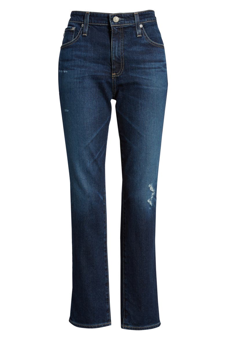 The Isabelle High Waist Crop Straight Leg Jeans, Alternate, color, 12 YEARS VERBIAGE