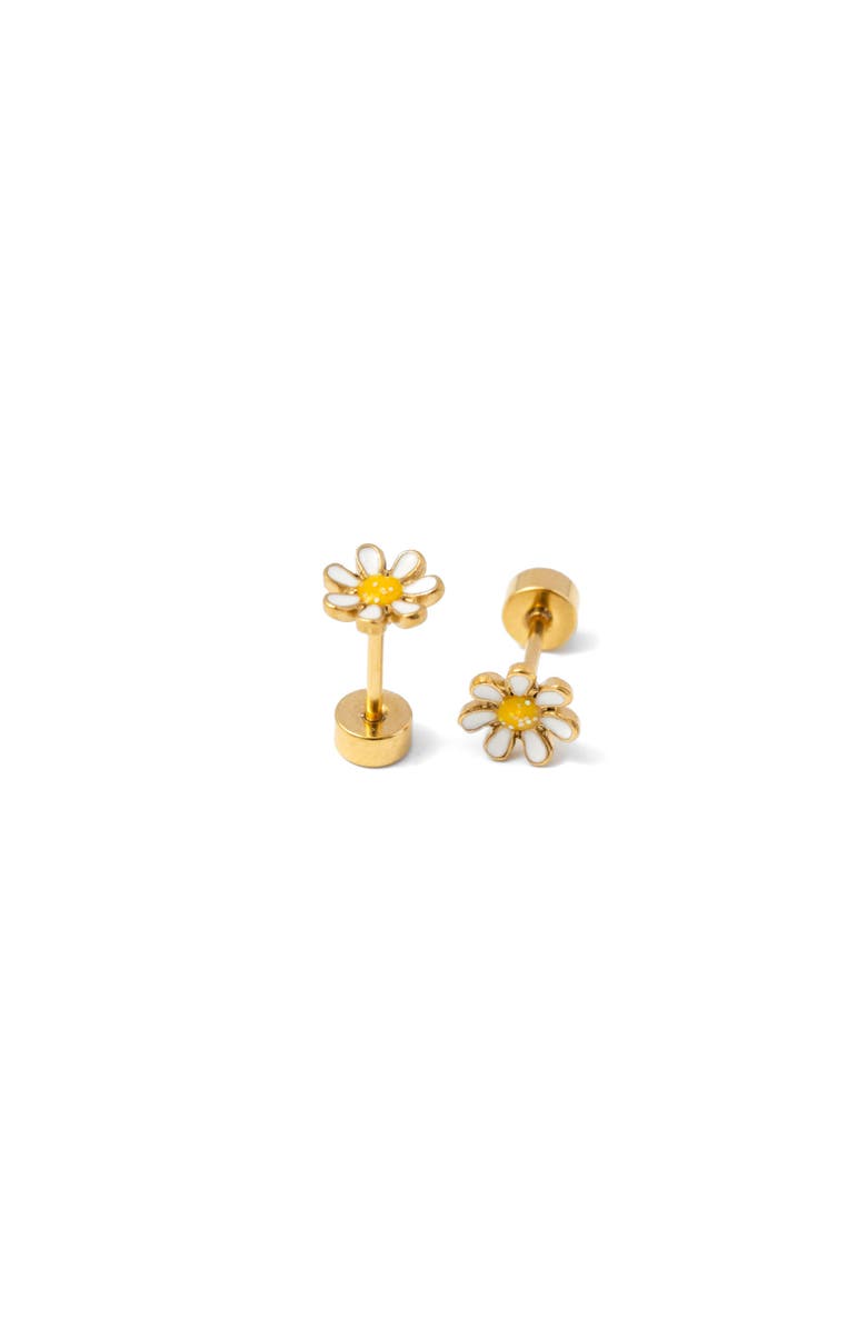 Pip Pop Mini Daisy Stud Earrings, Main, color, Gold