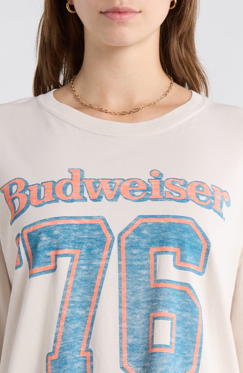 Junk Food Budweiser<sup>®</sup> 76 Cotton Graphic T-Shirt, Alternate, color, Birch