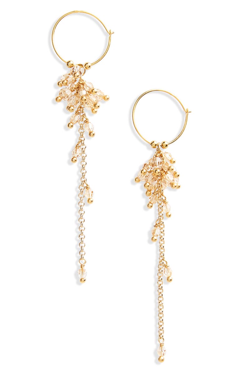 Chan Luu Crystal Cluster Hoop Earrings, Main, color,