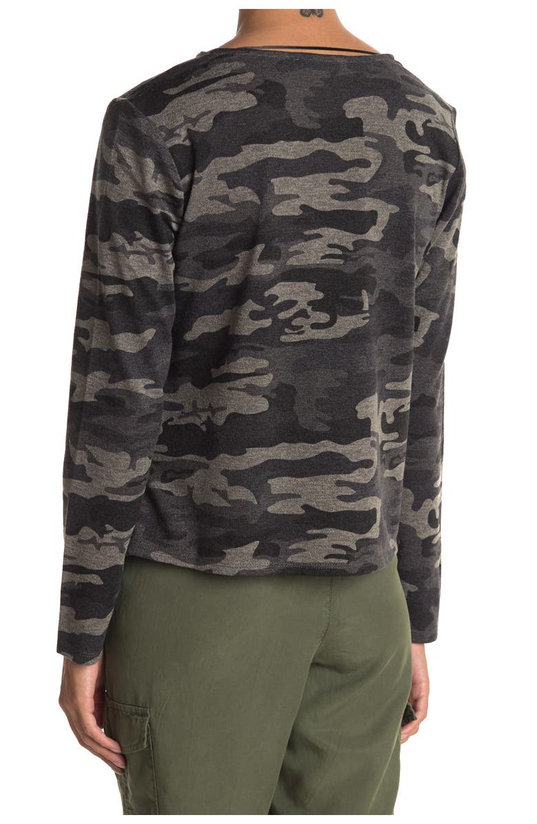 Sanctuary V-Neck Cozy Pocket Sleeve Top, Alternate, color,