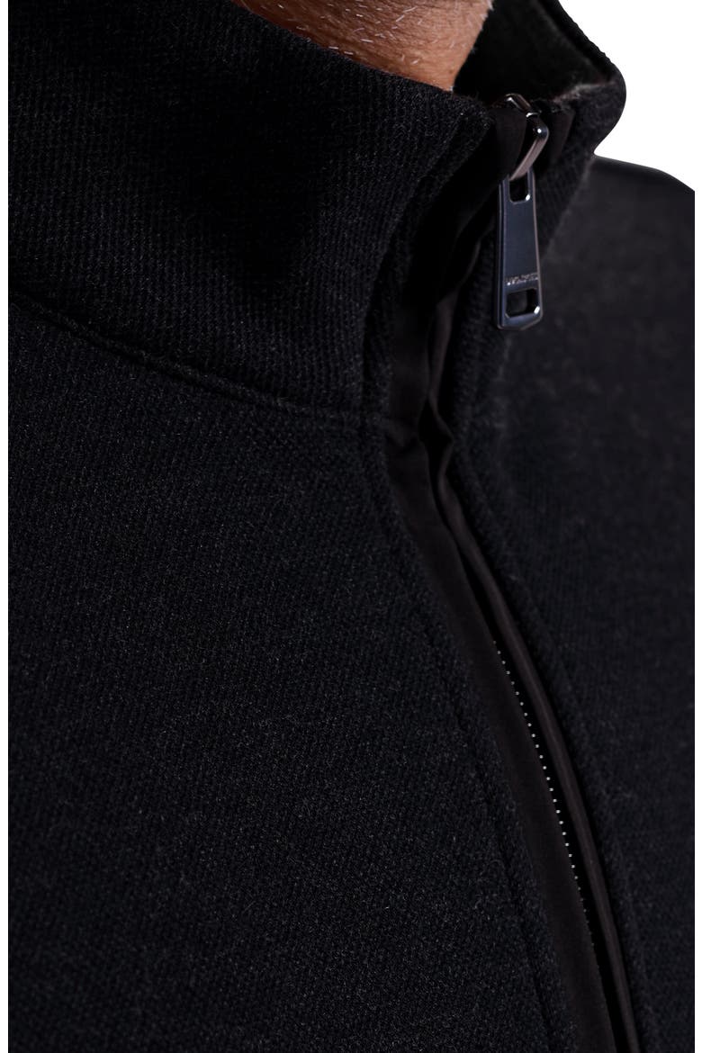 Heathered Quarter Zip Pullover, Alternate, color, BLACK