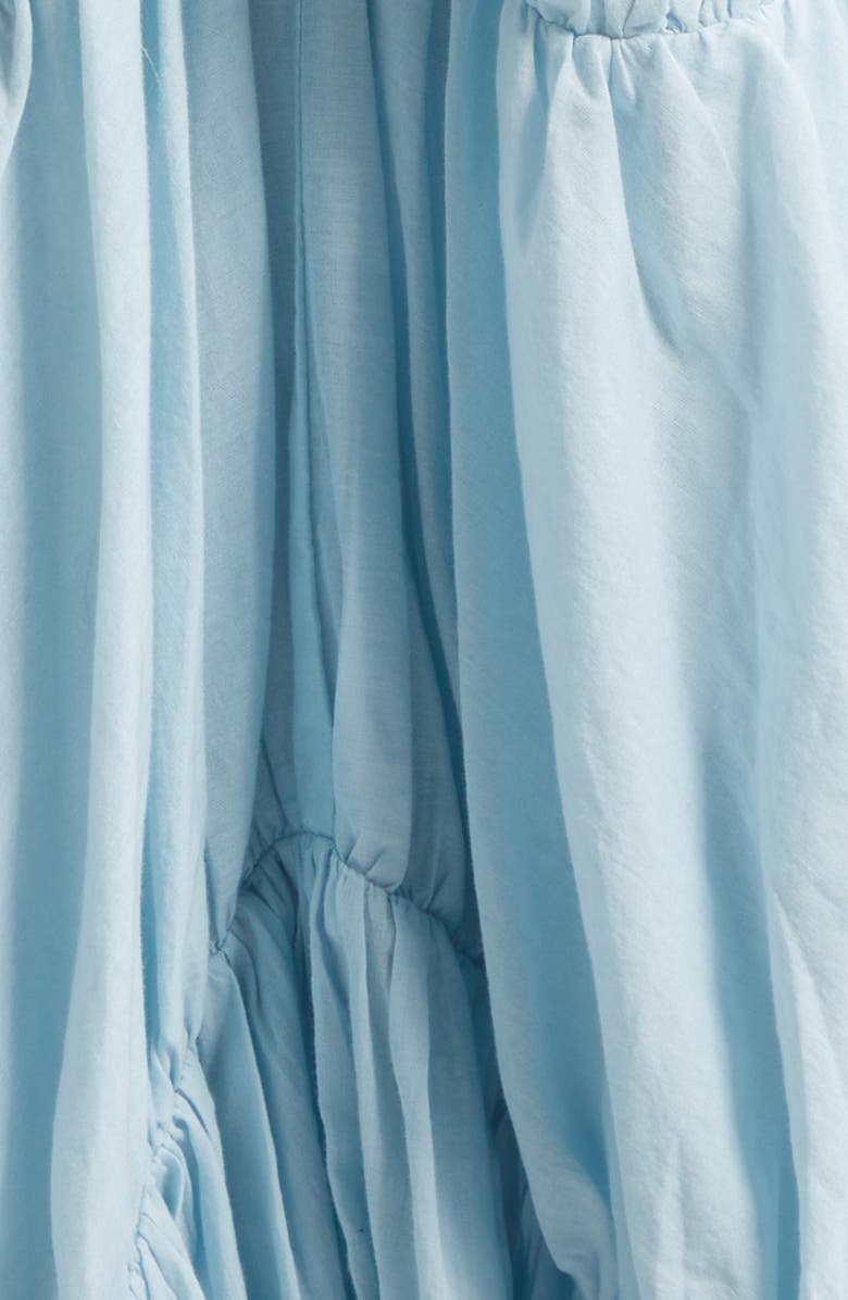 Ulla Johnson Emmalina Sweetheart Neck Tiered Midi Dress, Alternate, color, Adriatic