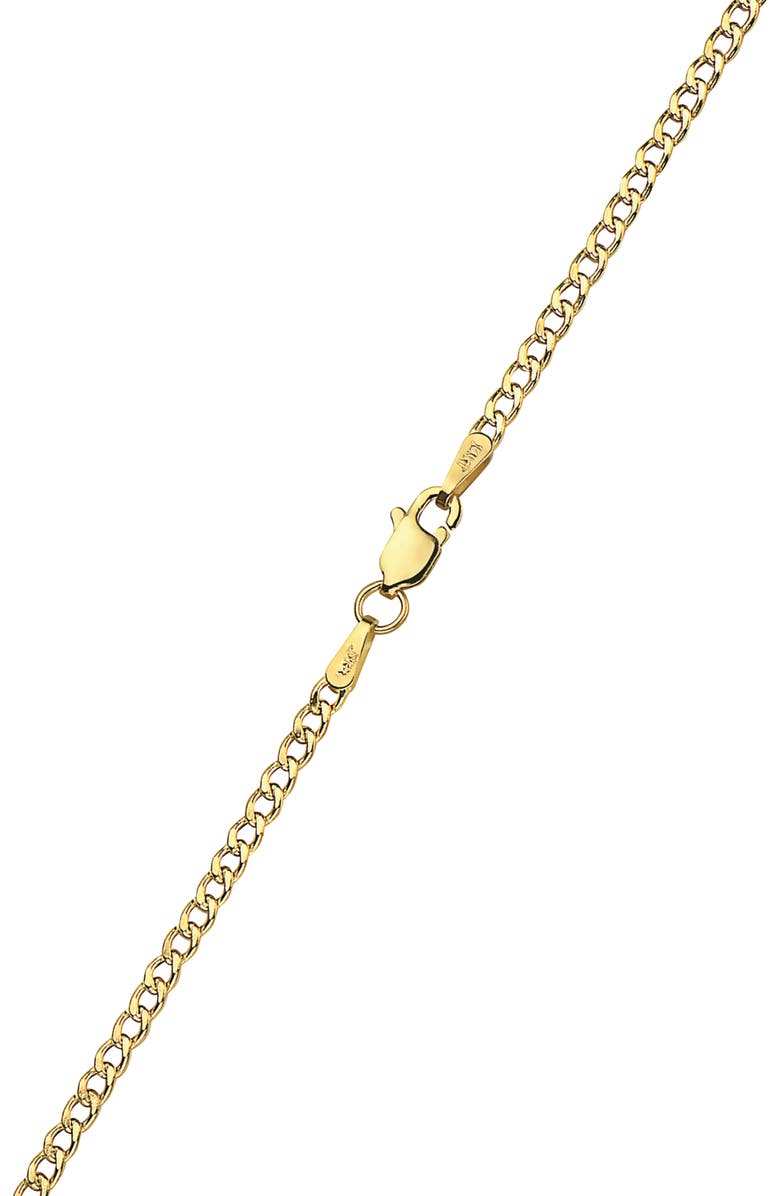 BEST SILVER 14K Yellow Gold 8mm Cuban Chain Necklace, Alternate, color, Gold