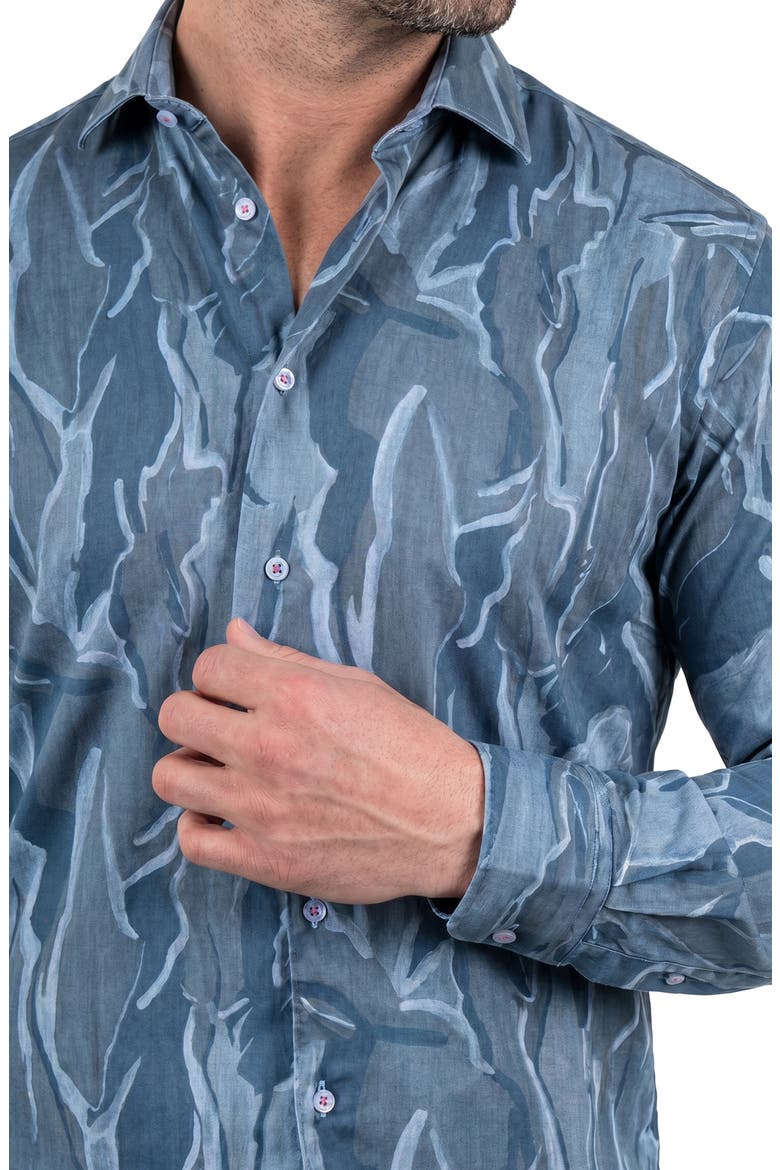 Fibonacci Contemporary Fit Button-Up Shirt, Alternate, color, GREY