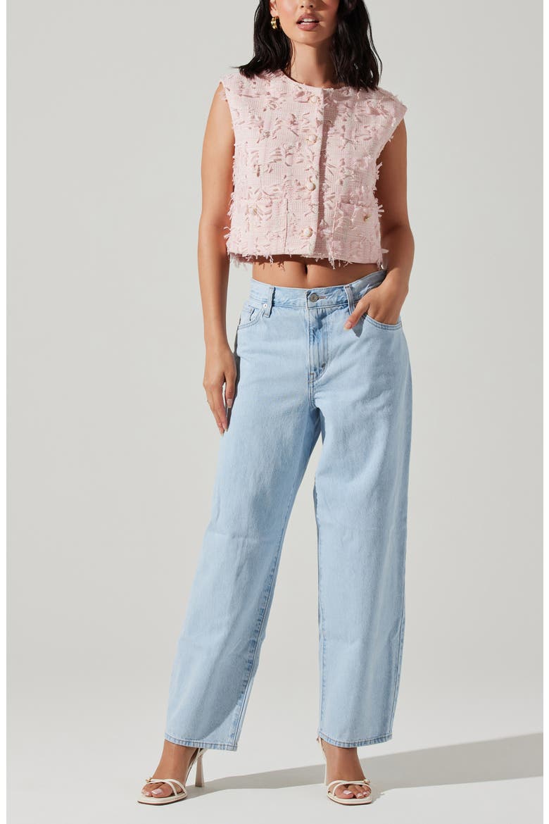 Francie Vest, Alternate, color, PINK JACQUARD TWEED