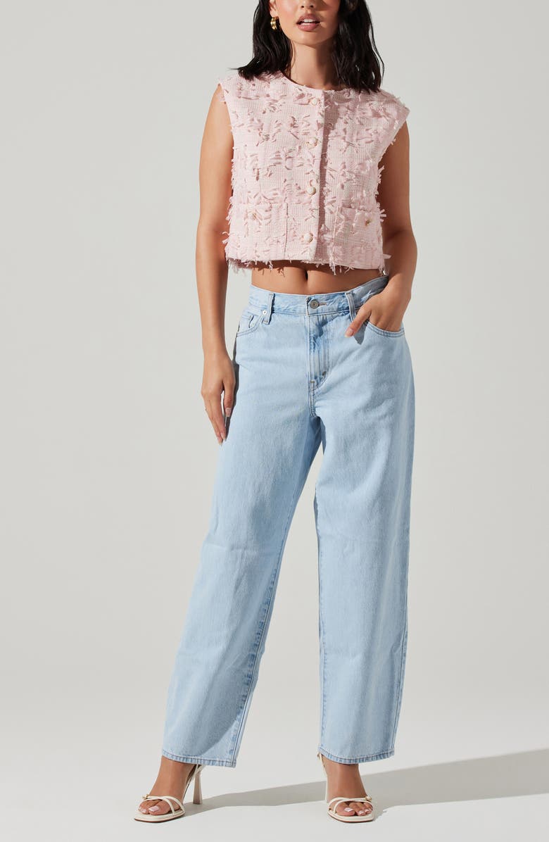 ASTR the Label Francie Vest, Alternate, color, Pink Jacquard Tweed