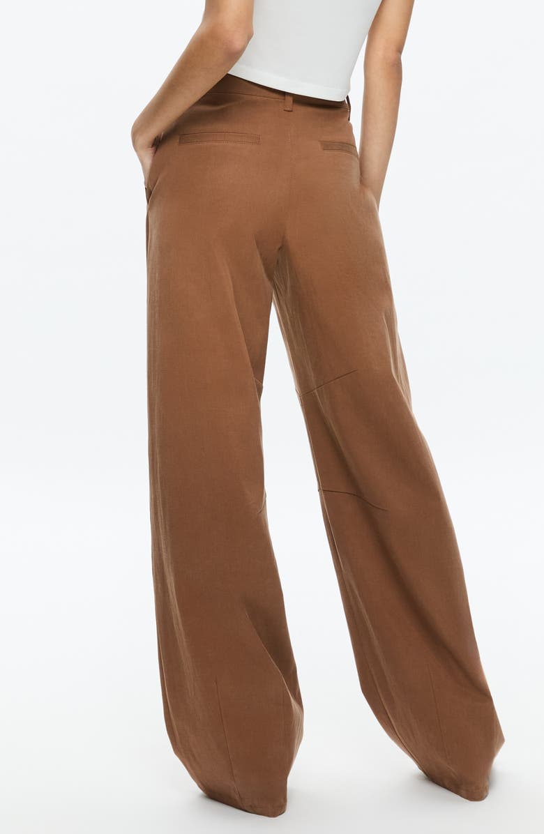 Alice + Olivia Porter Wide Leg Pants, Alternate, color, Camel