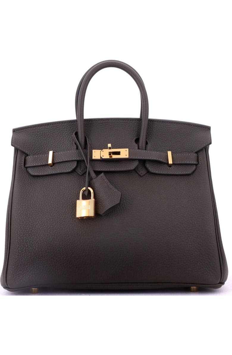 Pre-Owned Hermes Birkin Handbag Green Togo with Gold Hardware 25, Main, color,