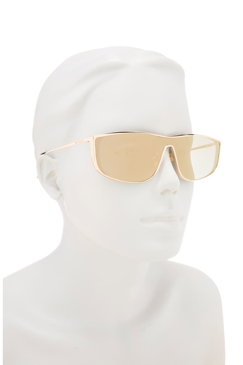 99mm Shield Sunglasses, Alternate, color, GOLD GOLD BRONZE