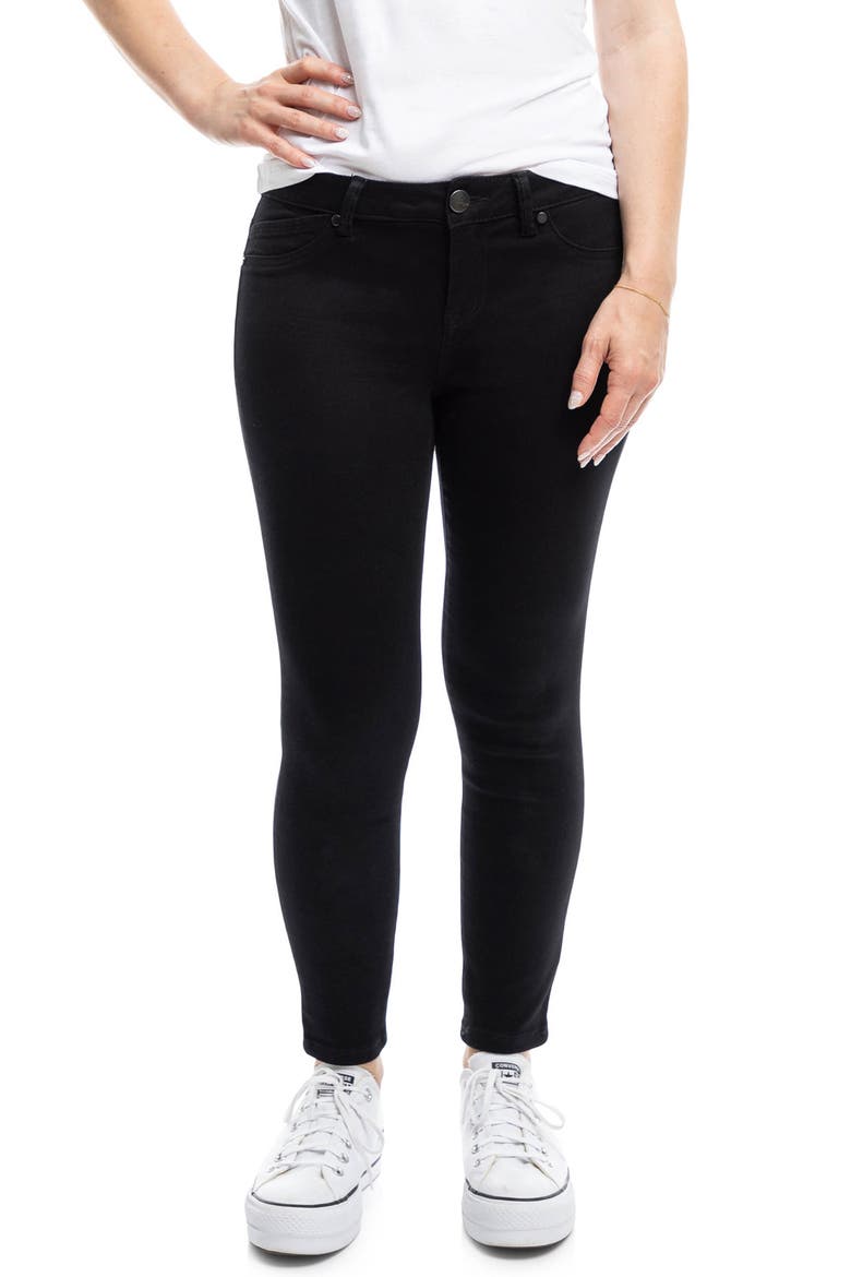 Butter Crop Skinny Jeans, Main, color, BLACK