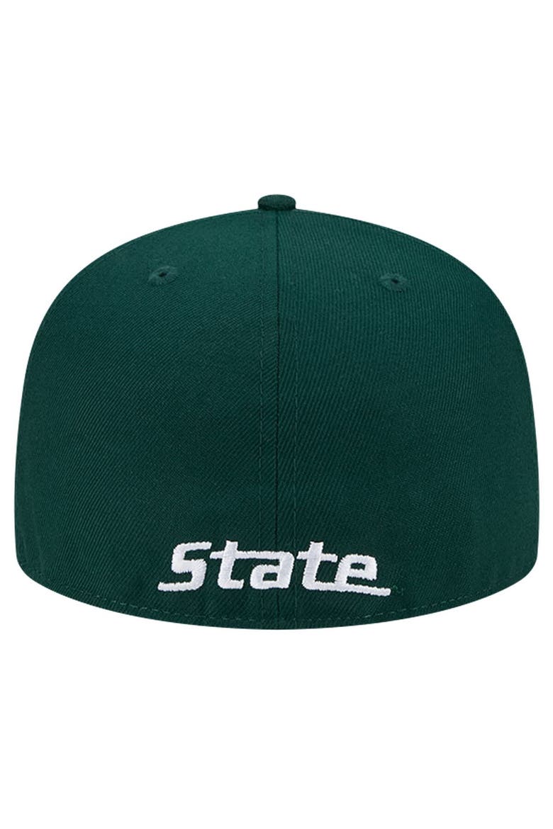 Men's New Era Green  Michigan State Spartans Throwback 59FIFTY Fitted Hat, Alternate, color, Green