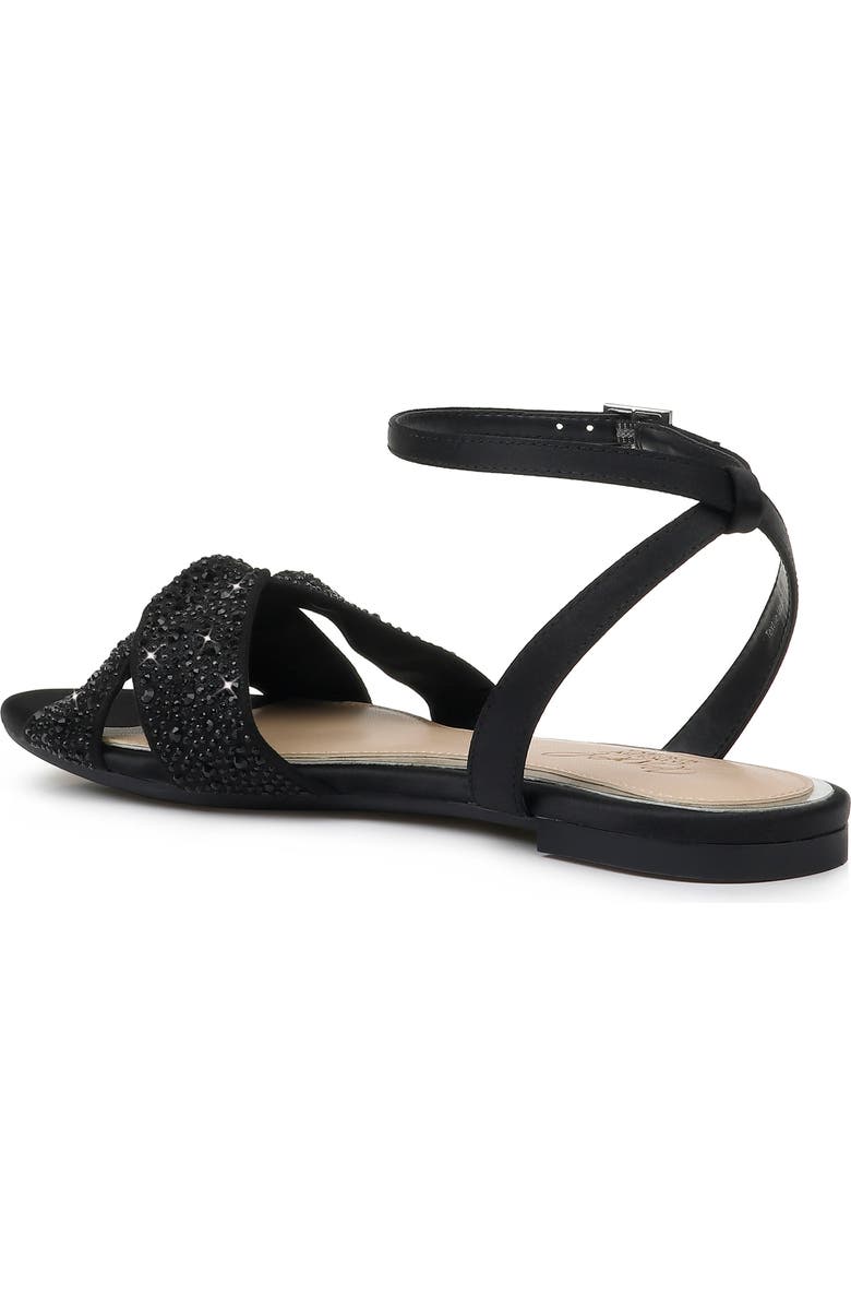 Jewel Badgley Mischka Nicole Crystal Embellished Flat Sandal, Alternate, color,