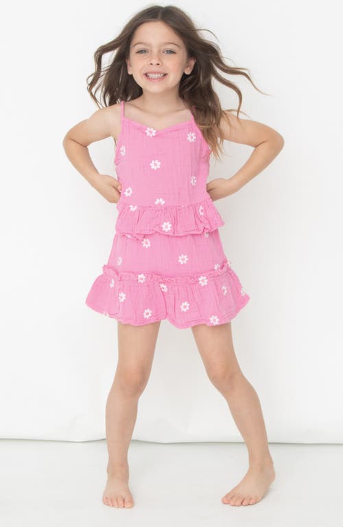 SHADE CRITTERS SHADE CRITTERS KIDS' FLORAL EMBROIDERED GAUZE COVER-UP TOP