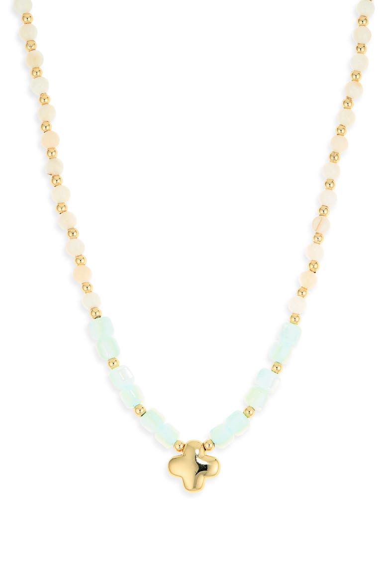 Clover Necklace, Main, color, GOLD