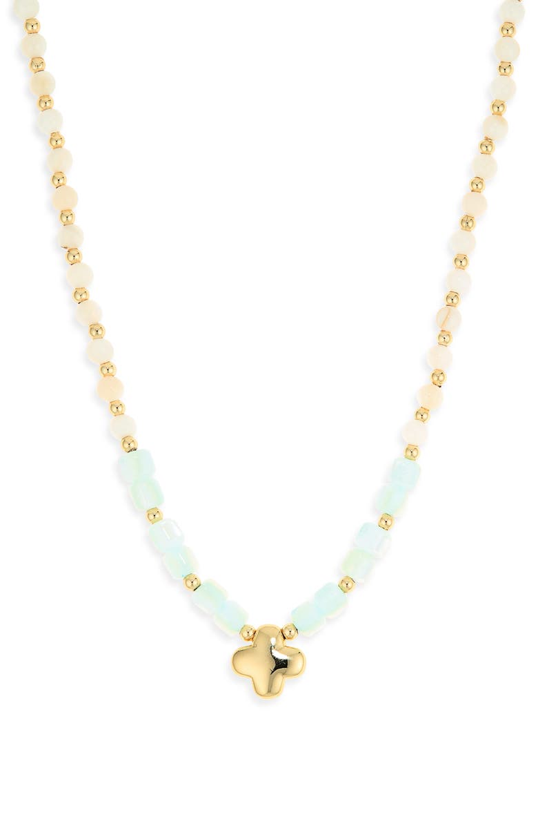 ARGENTO VIVO Clover Necklace, Main, color, Gold