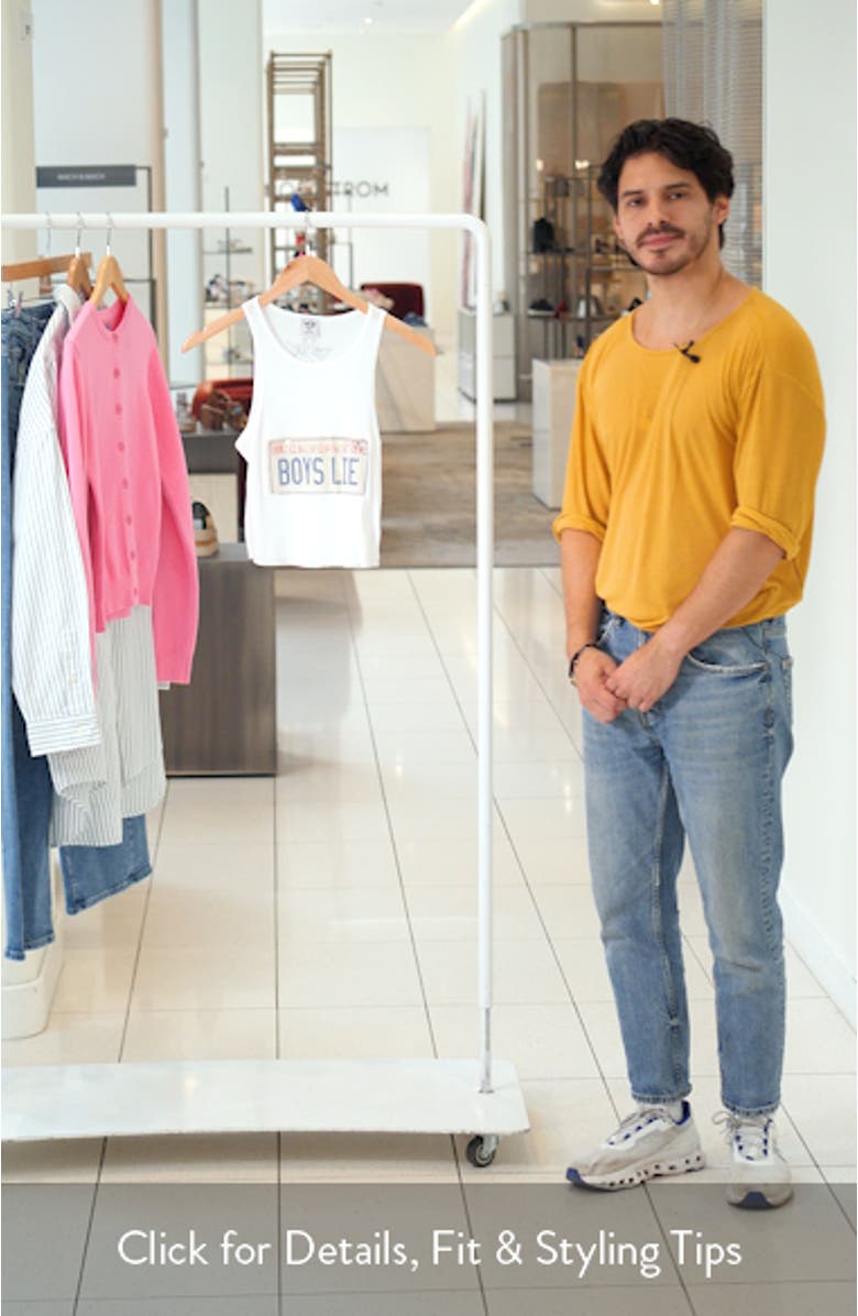 Driver's License Crop Rib Graphic Tank, sales video thumbnail