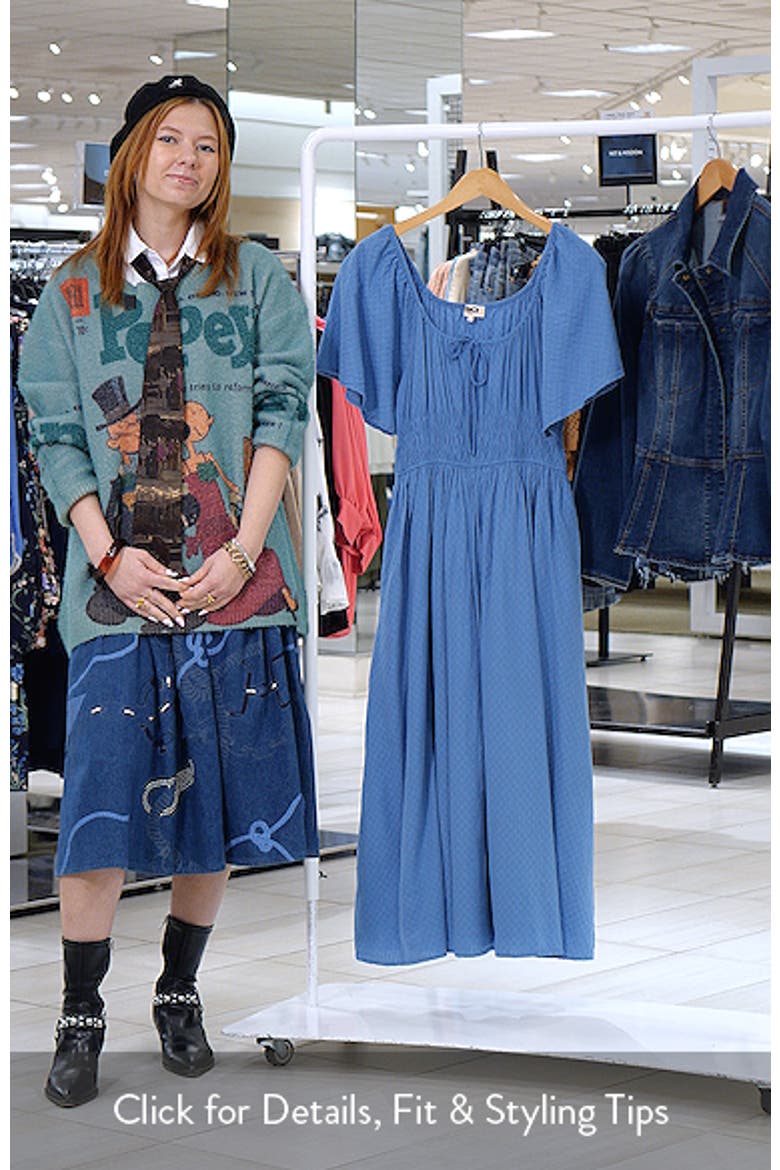 Yemanja Short Sleeve Cotton Fit & Flare Dress video
