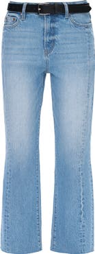 Bayeas High Waist Relaxed Raw Hem Straight Leg Jeans