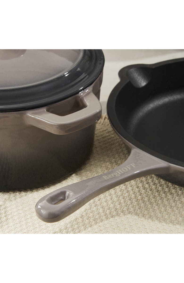 BergHOFF Neo Cast Iron 10-Piece Cookware Set, Alternate, color, Oyster