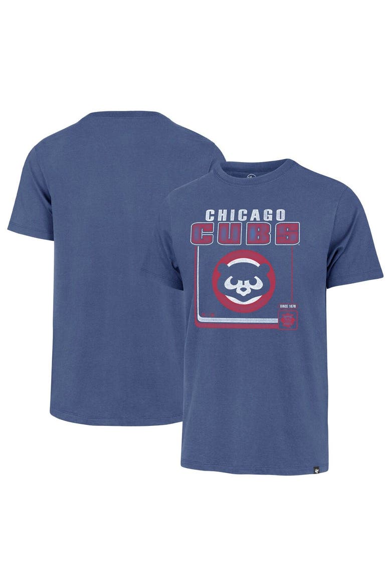 Men's '47  Royal Chicago Cubs Cooperstown Collection Borderline Franklin T-Shirt, Main, color, Royal