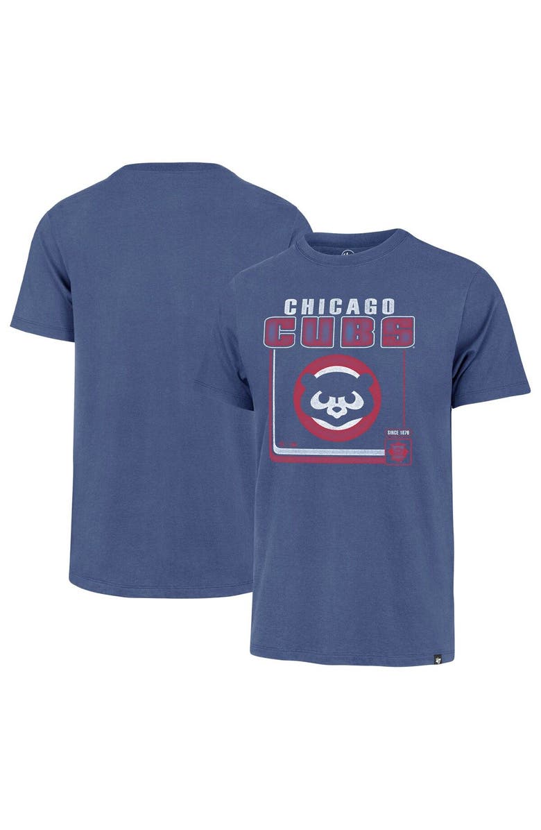 '47 Men's '47 Royal Chicago Cubs Cooperstown Collection Borderline Franklin T-Shirt, Main, color,
