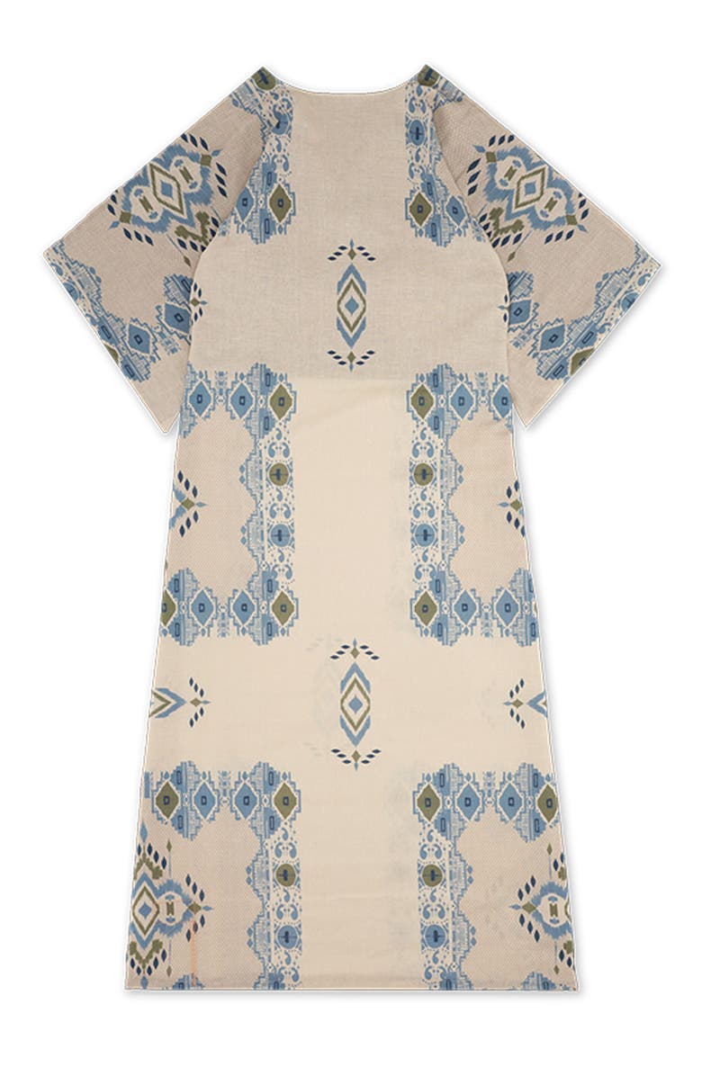 Fortela Printed Caftan Dress, Alternate, color, Dark Orange