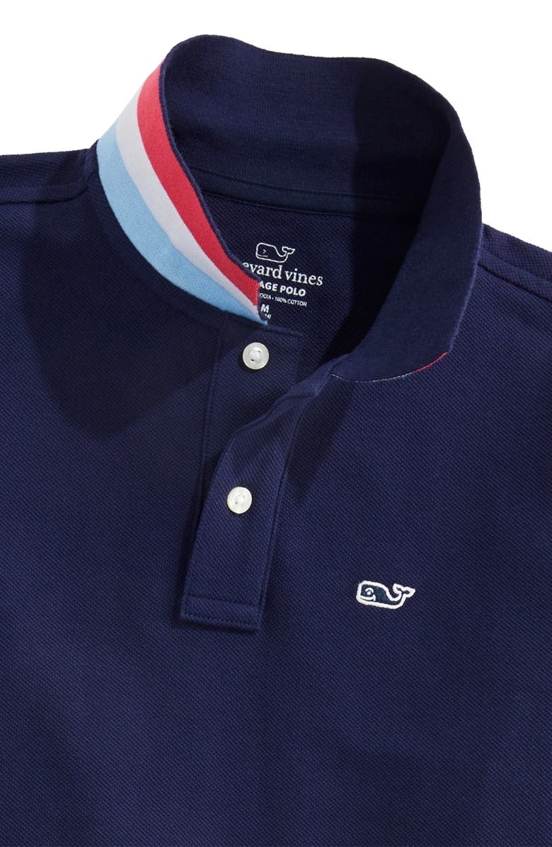 vineyard vines Kids' Tipped Piqué Polo, Alternate, color,