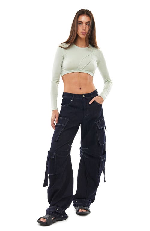 Mother Of All Pepper Crop Top In Gray