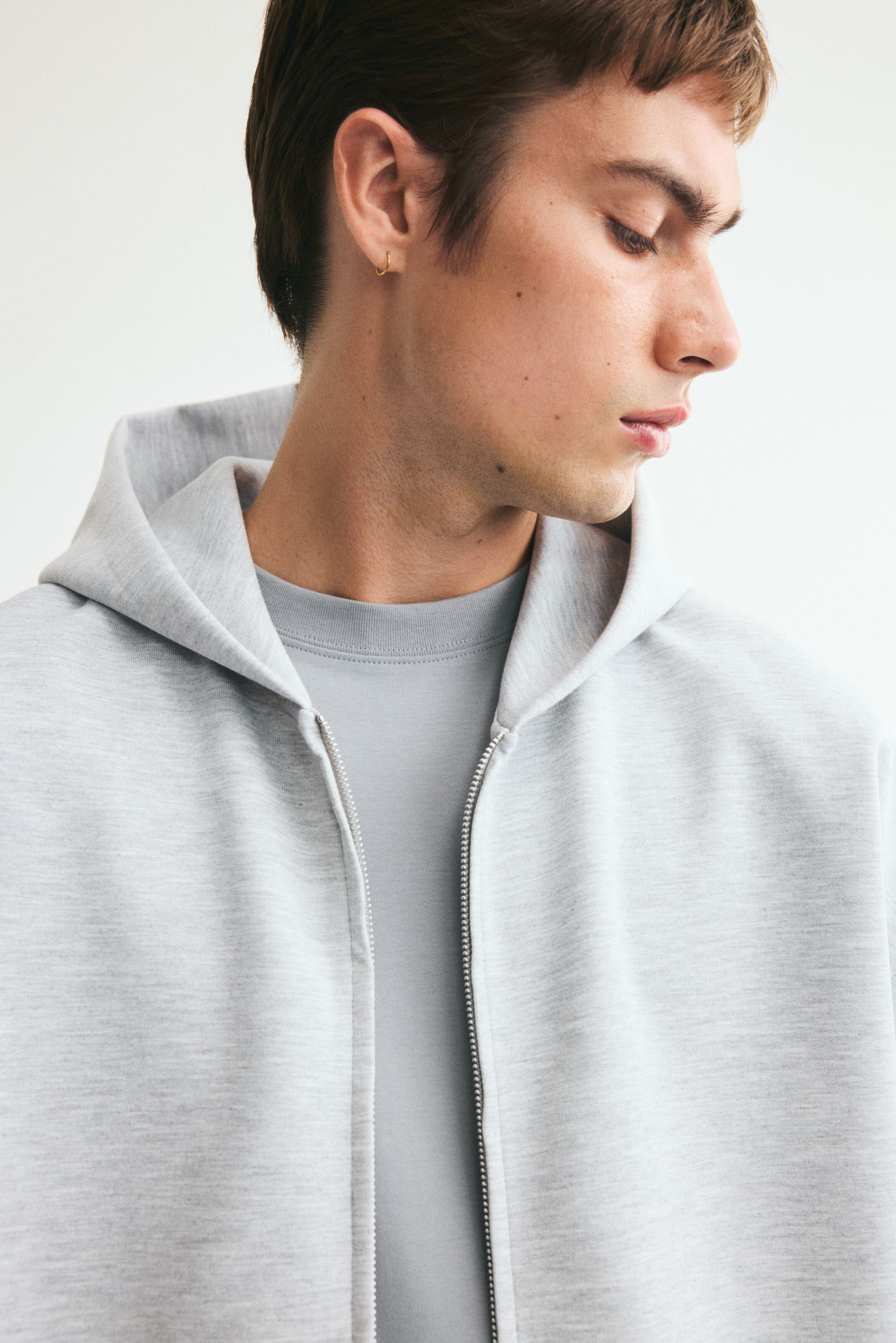H&M Oversized Interlock Hooded Jacket (Men) | Nordstrom