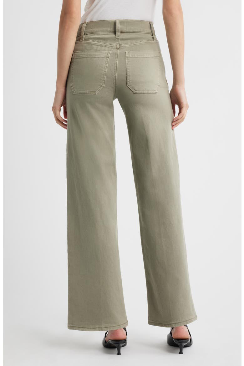 Le Slim Palazzo Patch Pocket High Waist Wide Leg Jeans, Alternate, color, THYME
