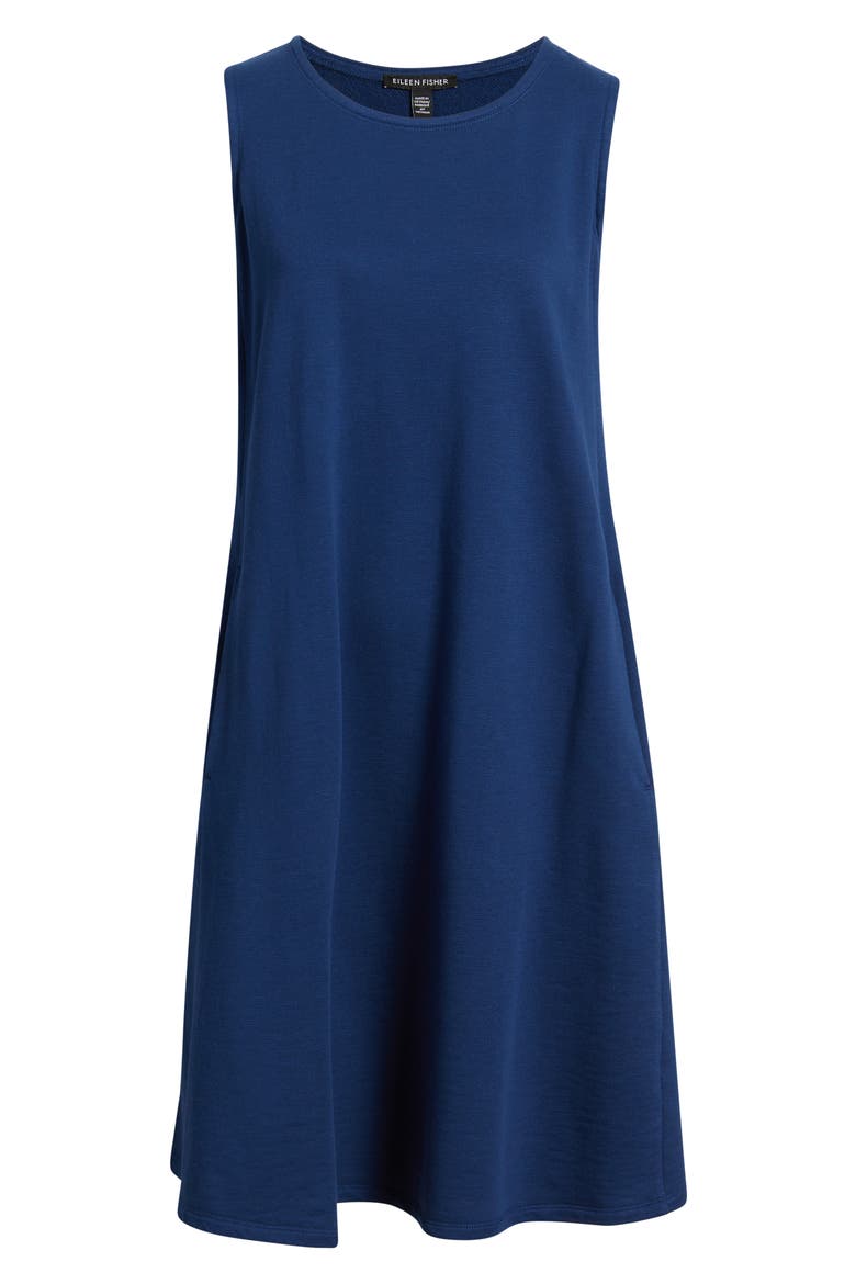 ROUND NECK A-LINE K/L DRESS, Alternate, color, DEEP DIVE